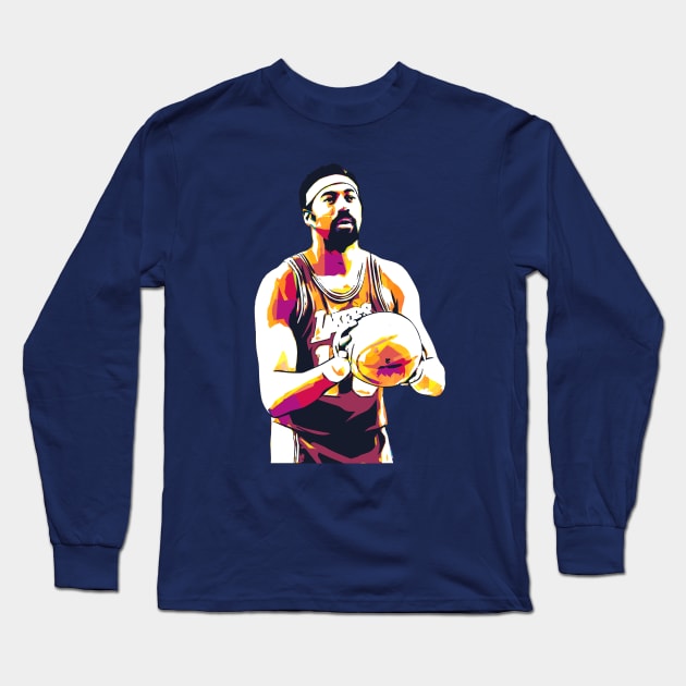 Wilt Chamberlain Long Sleeve T-Shirt by Creativedy Stuff